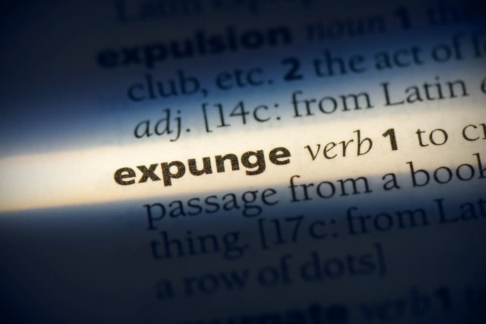 Expunge word in a dictionary